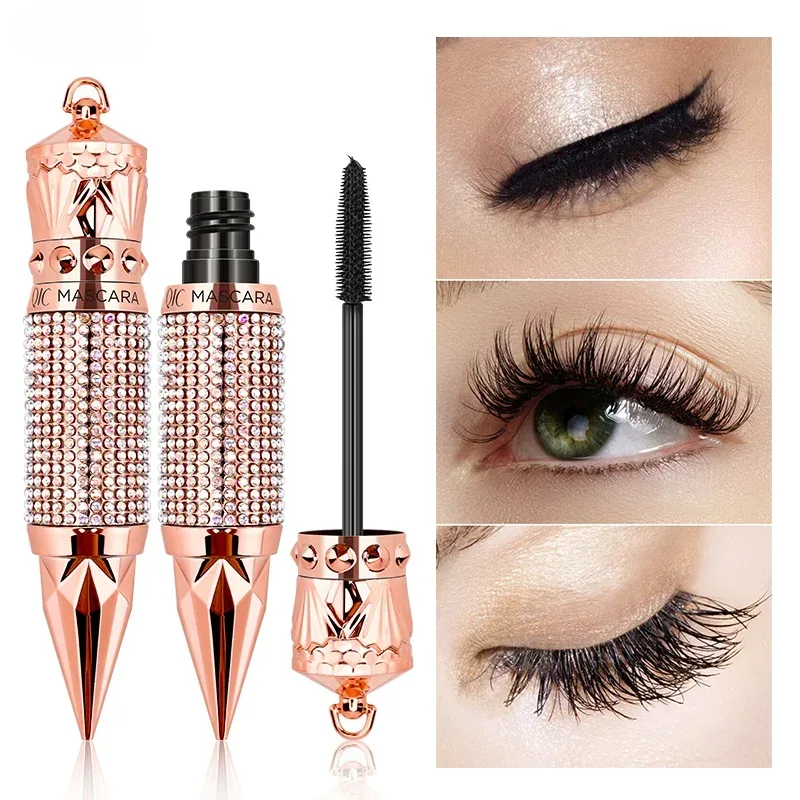 Diamond 4D Mascara Fibra di seta Impermeabile Estensione ciglia lunghe Allungamento Mascara nero spesso Prodotti per il trucco degli occhi Cosmetici — image 7