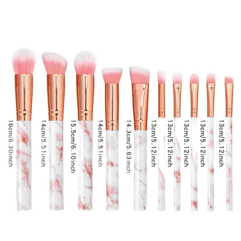 10-teiliges Set Make-up-Pinsel-Werkzeug-Set, kosmetisches Pulver, Lidschatten, Foundation, Rouge, Blending, Schönheit, Maquiagem, Beauty-Set für Party — image 4