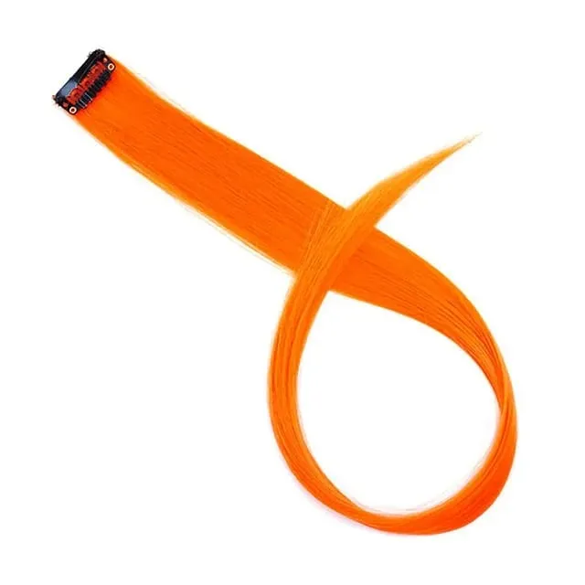 Clip sintetica lunga dritta da 22 pollici nelle estensioni dei capelli Posticci ad alta temperatura Colori arcobaleno Accessori per capelli per le donne — image 13