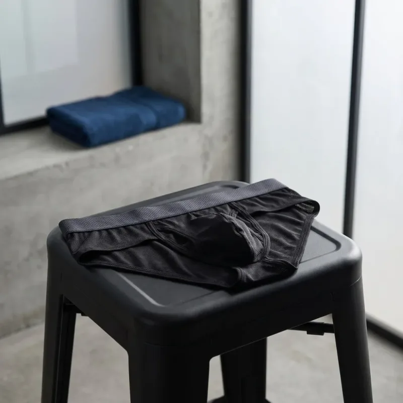 얇은 속옷 여름 얇은 팬티 남자 사이드 오프닝 통기성 남자 얼음 실크 팬티 접합 란제리 원활한 속옷 남자 — image 11