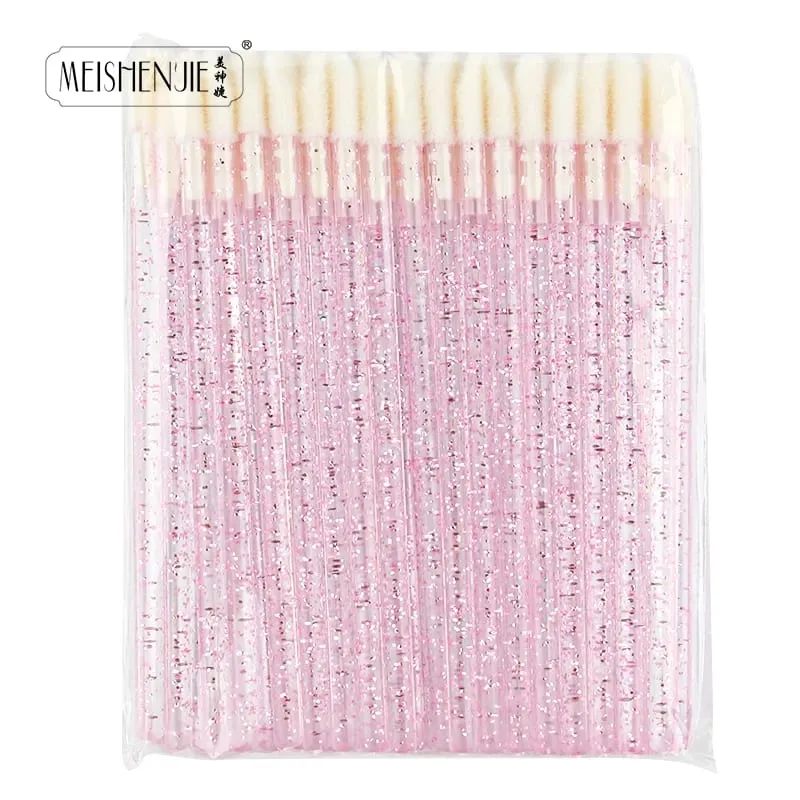50 Stücke Lippenpinsel Kristall Wimpernverlängerung Pinsel Mascara Applikator Lippenstift Zauberstäbe Set Frauen Make-Up Pinsel Werkzeuge — image 4