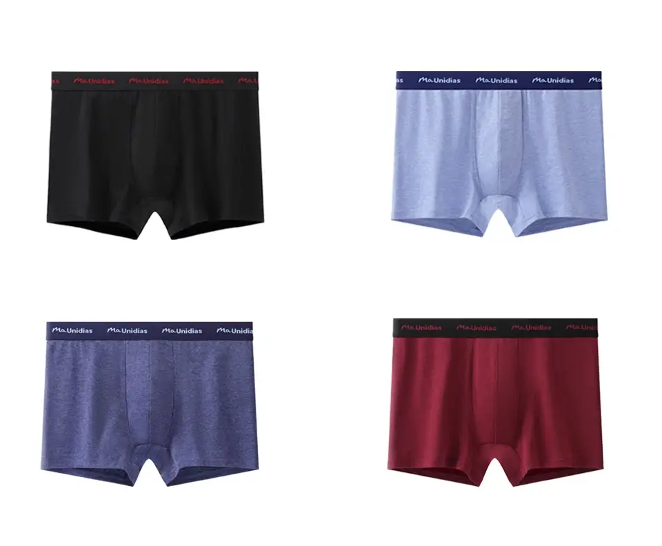 5pcs Solid Color Boxers Mens Underpants Cotton Men's Panties Sexy Letter Elastic Band Underwear For Man Boxer Shorts — image 3