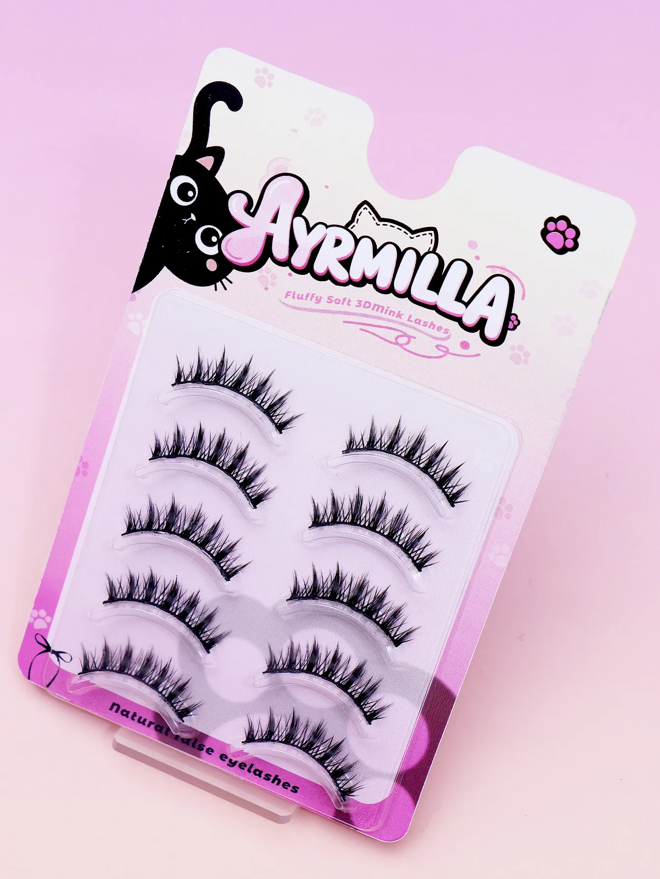 Spiky Devil Cat-Eye ריסים מלאכותיים 5-10 מ"מ Wispy Spiky Strip ריסים Natural Fluffy Fox Eye הארכת ריסים רך כמו מינק תלת מימד — image 2