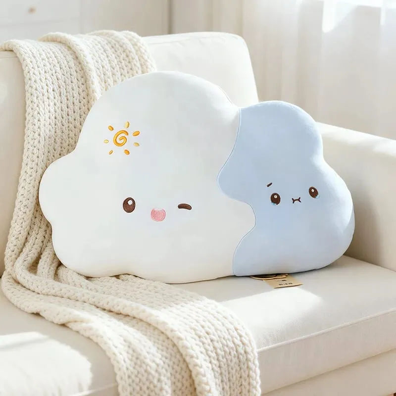 Creative Weather Series Rainbow Cloud Plush Pillow Soft Cute Cartoon Kawaii Stuffed Doll For Kids Sofa Cushion Home Decor — image 10