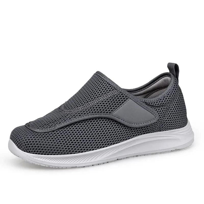 Verstellbare offene Schuhe für Herren, leichte, bequeme Diabetiker-Wanderschuhe, Turnschuhe für geschwollene ältere Füße, normale Breite — image 9