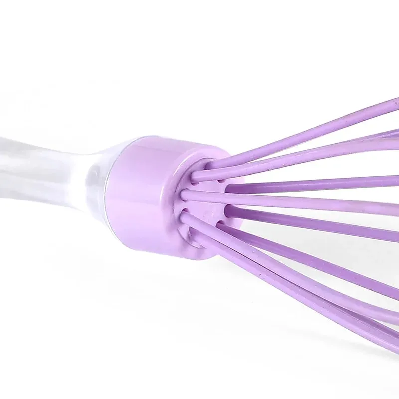 1 PC 10 นิ้วคู่มือโปร่งใสซิลิโคนไข่ Beater เค้กครีมผสมไข่เบเกอรี่ Gadget — image 5