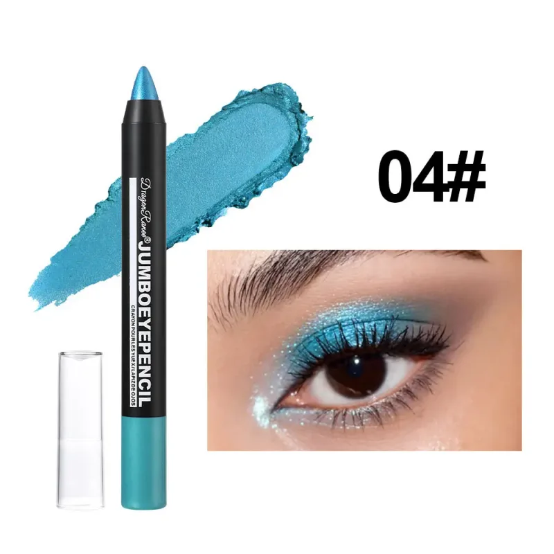 Smoky Dark Green Eyeshadow Pencil Stick Waterproof Pearlescent 12 Colors Metallic Glitter Eye Shadow Highlighter Pen Makeup Tool — image 8