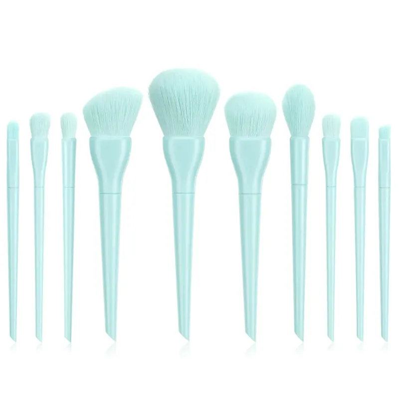 Ensemble de pinceaux de maquillage, poils synthétiques doux, pour fond de teint, Blush, fard à paupières, correcteur, outils cosmétiques pour le visage et les yeux, 10 pièces