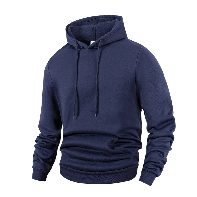 ผู้ชาย Casual Thicken Hoodies ฤดูใบไม้ร่วงฤดูหนาวเสื้อแขนยาวแฟชั่นหลวมสีทึบเสื้อกันหนาวฤดูใบไม้ผลิ WARM กลางแจ้ง Hoody