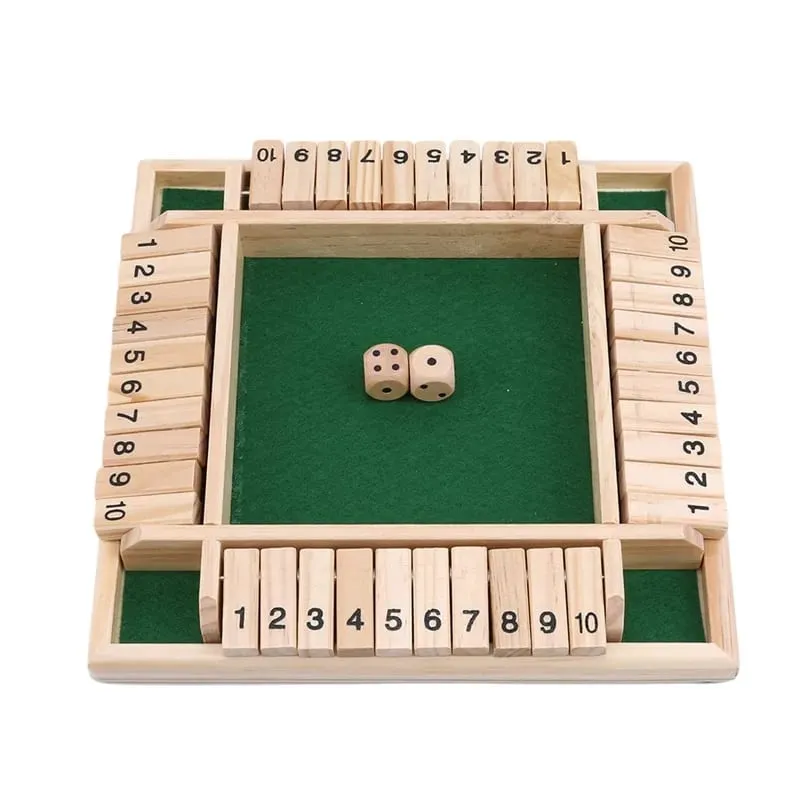 Deluxe quatre côtés 10 numéros fermer la boîte jeu de société jouet dés Club de fête jeux à boire pour les familles adultes — image 2