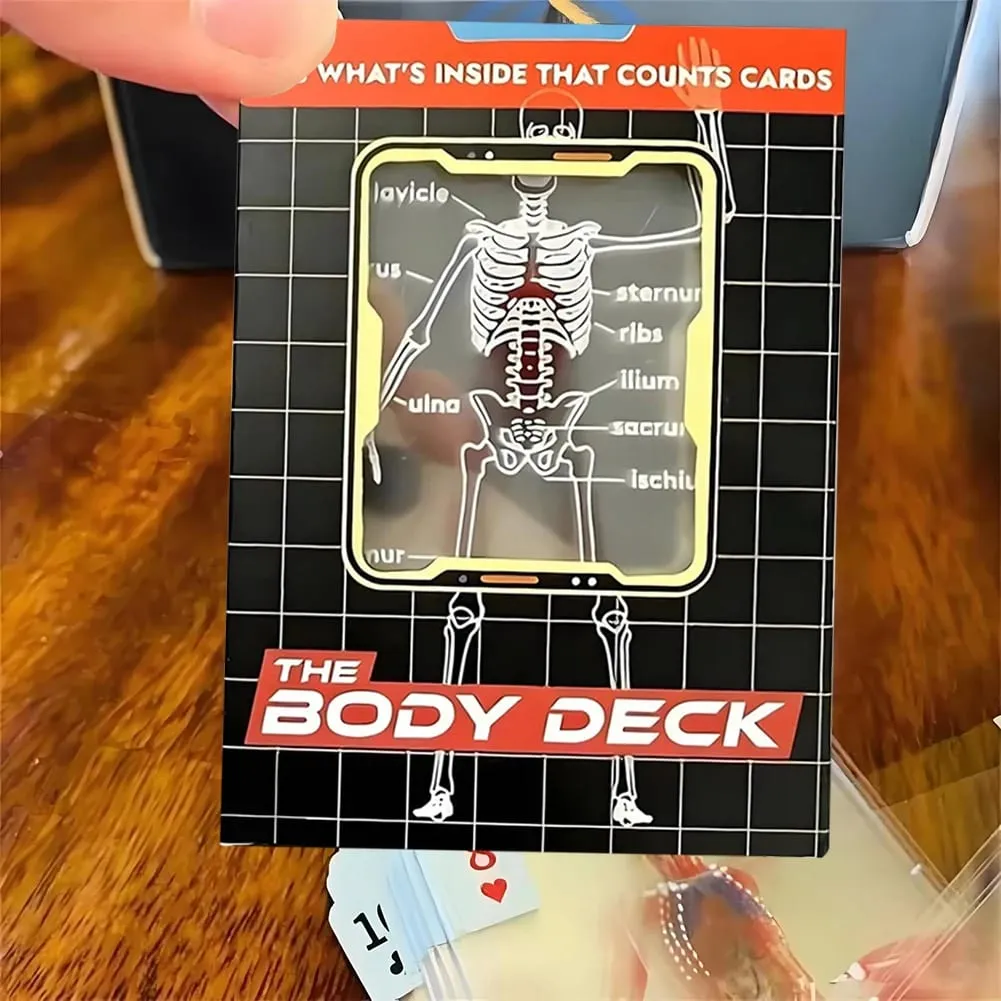 Karty s balíčkem těla Opakovaně použitelné 3D obrazové vzdělávací karty Víceúčelové průhledné hrací karty na tělo pro dárky pro přátele — image 6