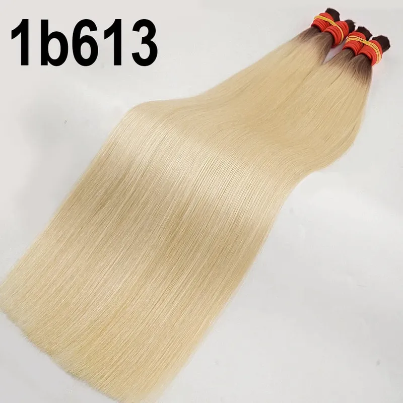 No Weft 100% Real Human Hair Extensions Remy Human Hair Bulk Unprocessed Natural Black Virgin Indian Hair Braiding for Women — image 14