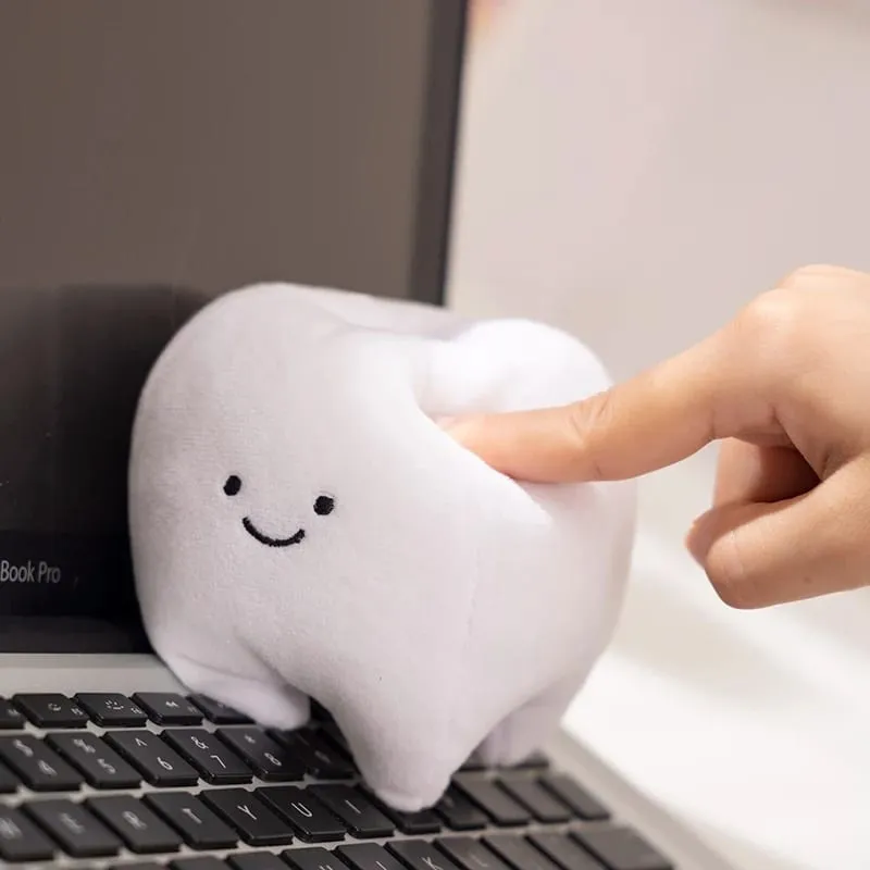 Simulación de encantadores juguetes de peluche con dientes, bonita expresión, dientes blancos, almohada suave rellena, divertido cojín para sofá, regalo para niños — image 3