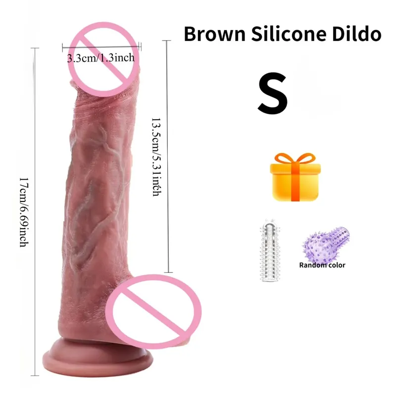 Donna Realistica Morbida Doppio Strato di Pelle di Silicone Scorrevole Prepuzio Testicoli Dildo Massaggiatore Anale Pene Butt Plug Giocattoli Adulti Del Sesso18 — image 9