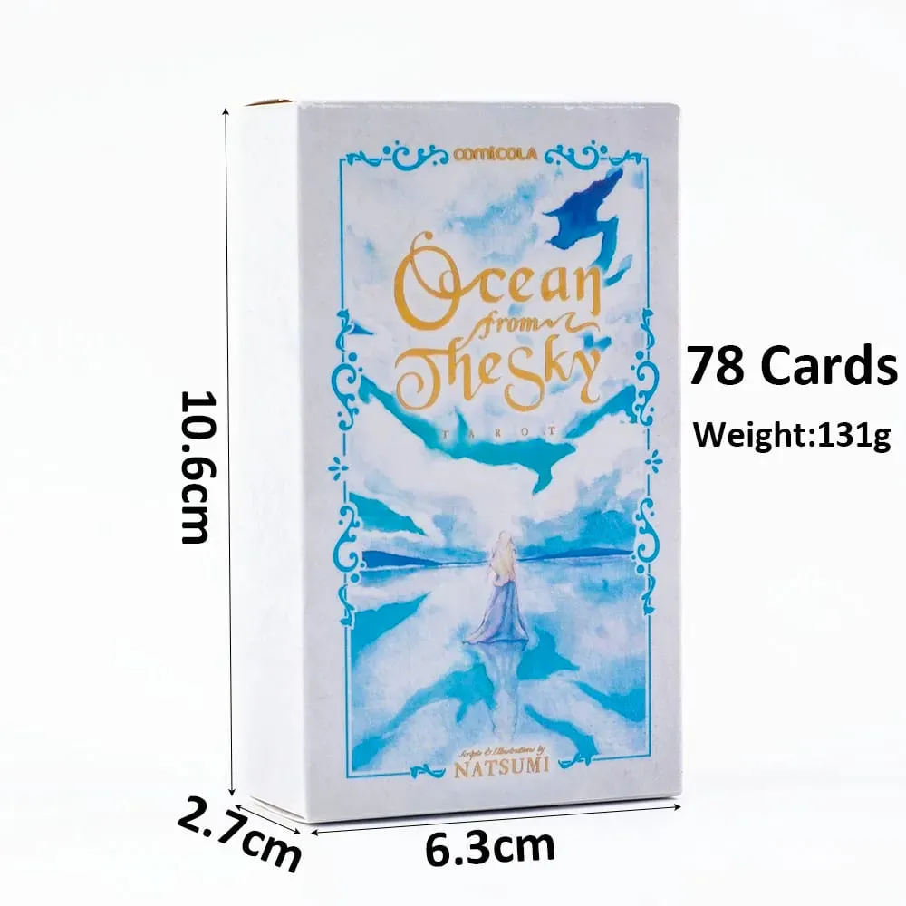 10.3*6ซม.มือวาดสีน้ำTarot Deck-Ocean From The Sky 78การ์ดสมาธิ & ที่ใช้งานง่ายคำแนะนำ — image 2