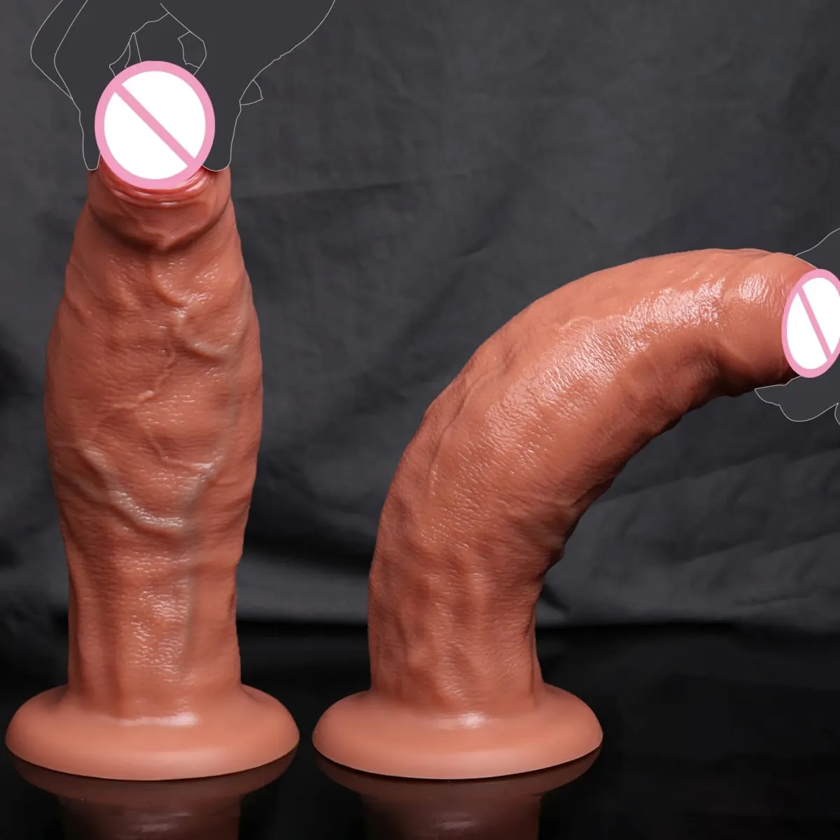 Kulup Tebal Zakar Dildo Dubur Realistik Cawan Sedutan Kuat Batang Lelaki Lelaki Melancap Perangsang Wanita Mainan Seks untuk Wanita — image 4
