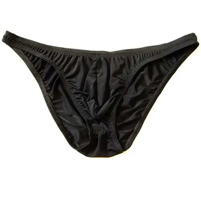 Men Pouch Panties Ice Silk Solid Color Briefs Sexy Seamless Underwear U Convex Male Underpants — image 7