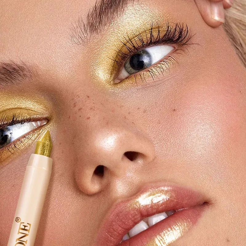 1 stk perleskinnende øjenskyggestifter Højpigmenteret øjenskyggeblyant Glitter Vandtæt Langtidsholdbar øjenmakeup Ikke-udtværet — image 13