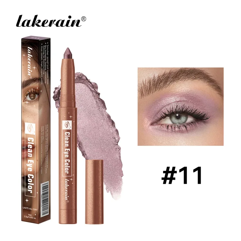 12Colors Metallic Eyeshadow Pencil Glitter Silkworm Liner Pen Highlighter Long Lasting Gold Blue Cream Eye Shadow Stick Makeup — image 10