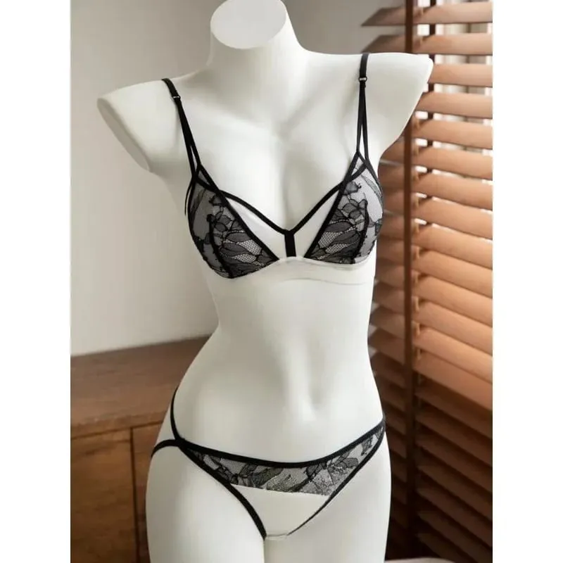 Bralette en dentelle française sans fil, sans doublure, Sexy, demi-bonnet transparent, légère, confortable, Lingerie d'été, usage quotidien, petit buste, Push Up — image 6
