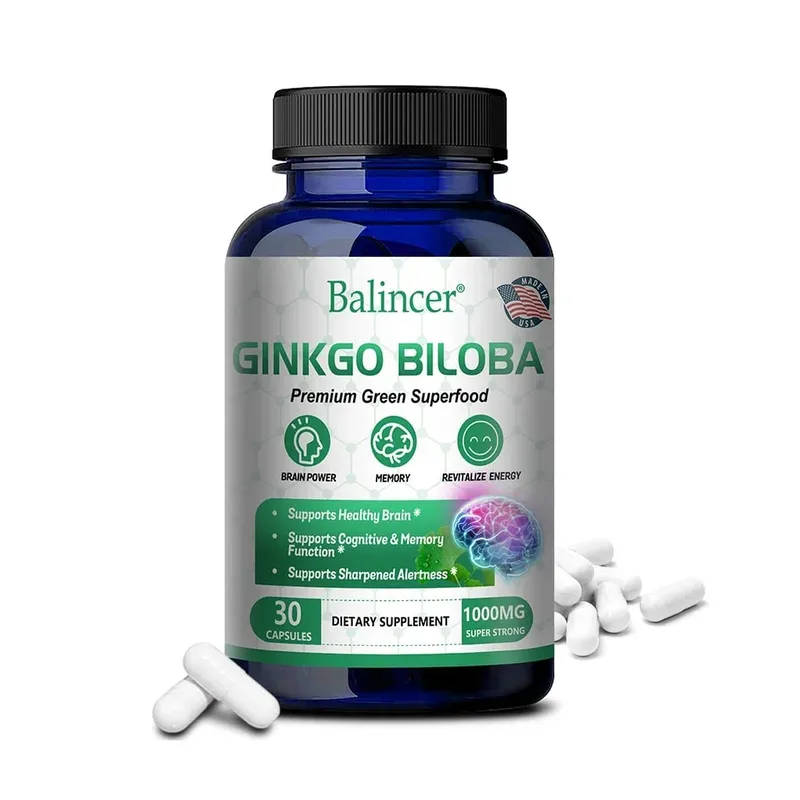 Ginkgo Biloba Ekstra Mukavemet Porsiyon Başına 1000mg - Beyin Fonksiyonunu ve Hafıza Desteğini Destekler 120 Vejetaryen Kapsül — image 8