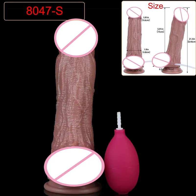 Hluboké žíly Ultra stříkající dildo Silikon Skin Touch Dlouhá ejakulační zátka na zadeček Pro muže Ženy Stimuluje G-Spot 18+ Sexuální hračky — image 26