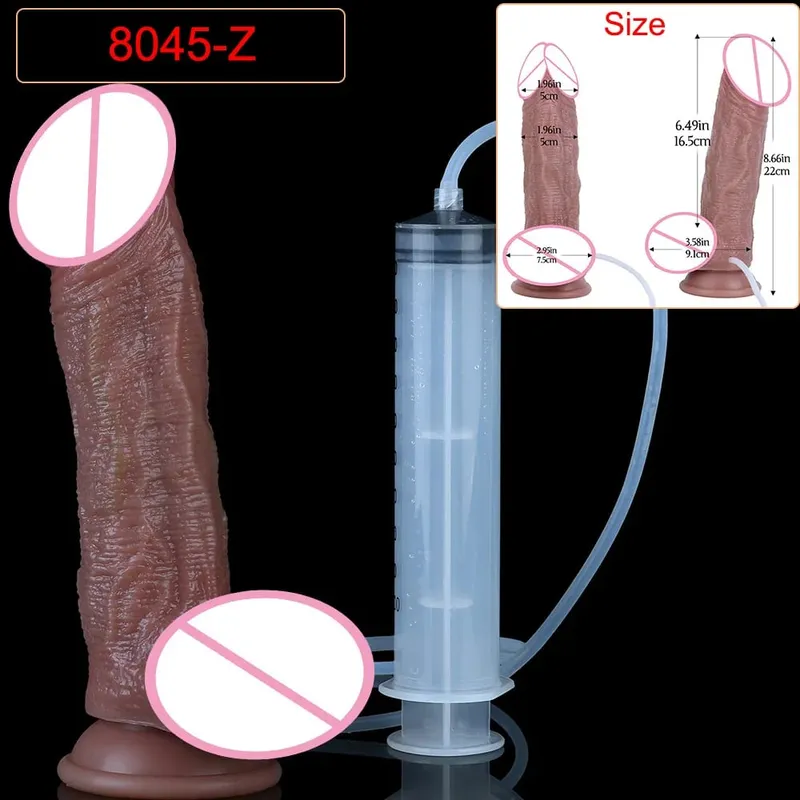Hluboké žíly Ultra stříkající dildo Silikon Skin Touch Dlouhá ejakulační zátka na zadeček Pro muže Ženy Stimuluje G-Spot 18+ Sexuální hračky — image 21