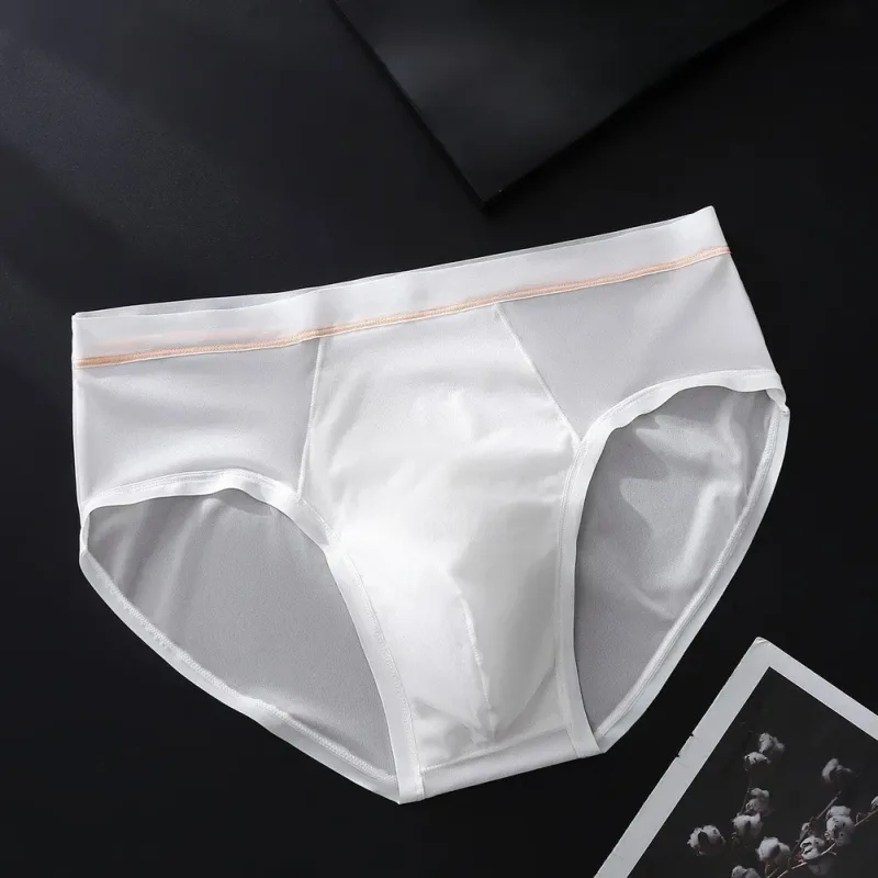 Nam Liền Mạch Ice Silk Quần Đùi Quần Lót Phồng Túi Chắc Chắn Thoáng Khí Quần Lót Gợi Cảm U Lồi Túi Quần Lót Quần Lót — image 17