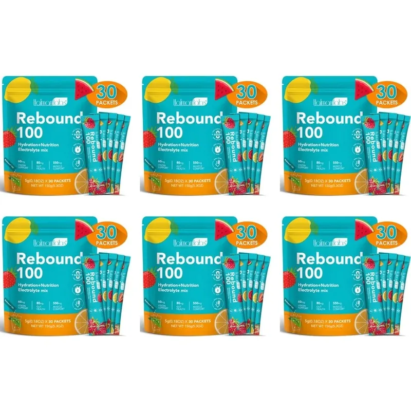 Hatmanlabs Rebound 100 Electrolyte Mix Pulver Sockerfri med Kalium Magnesium Zink Stöder muskelkomfort 30 paket — image 12