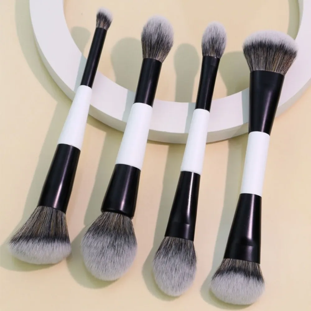 Pennello per contorno viso F4 a doppia estremità Pennello per correttore multiuso per ombretto ad alta copertura Pennello per fard in polvere per bellezza cosmetica — image 2