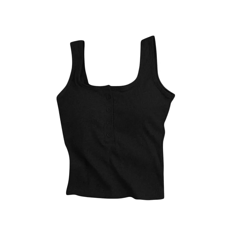 Dames effen kleur spaghettibandjes mouwloos slank hemdje met borstkussen zomerkleding buiten vrouwelijke korte tops vesten