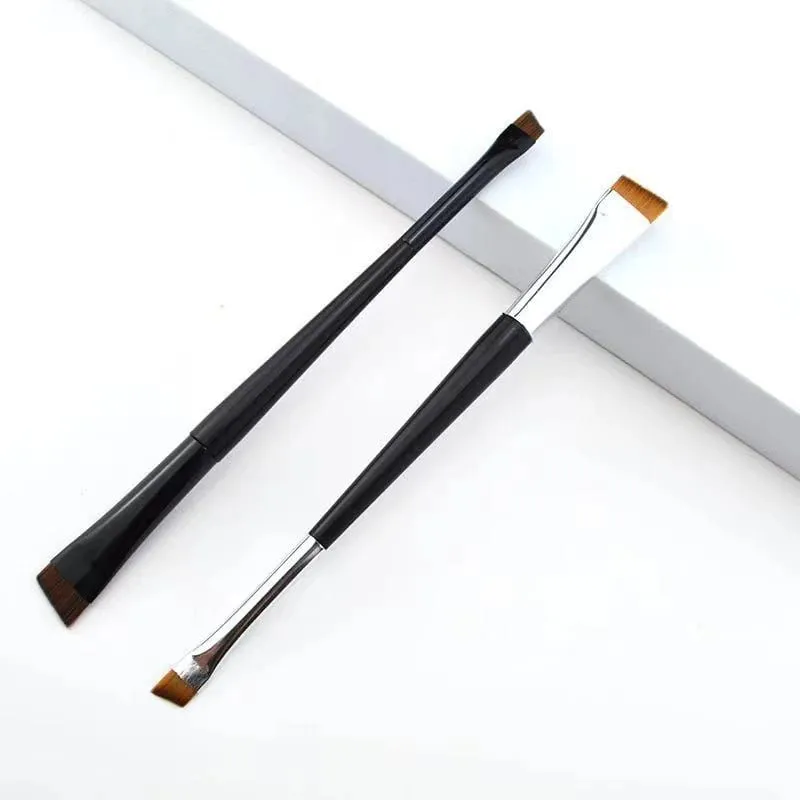 Profesyonel Kaş Fırçası Eyeliner Açılı Düz Kafa Bıçak Göz Kalemi Kaş Kontur Makyaj Fırçaları Çift kafalı Makyaj Aracı 1 ~ 10 ADET — image 5