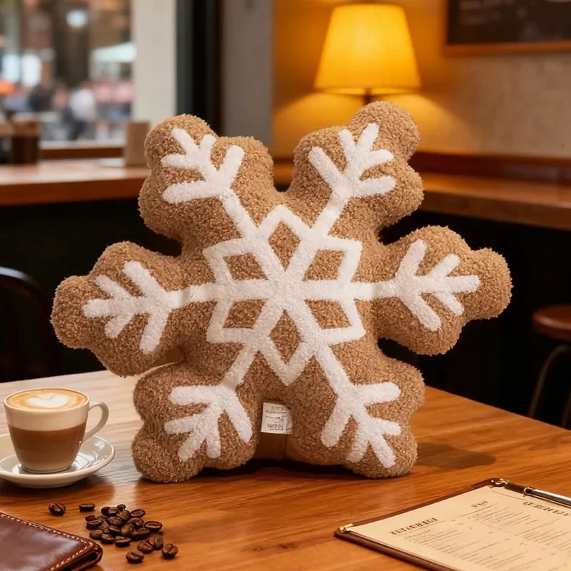 Klassische Weihnachtsserie, Dekokissen, Süßigkeiten, Lutscher, Schneeflocke, Weihnachten, Zepter, Kugeln, Puppe, weiches Sofakissen, Festival-Heimdekoration — image 20