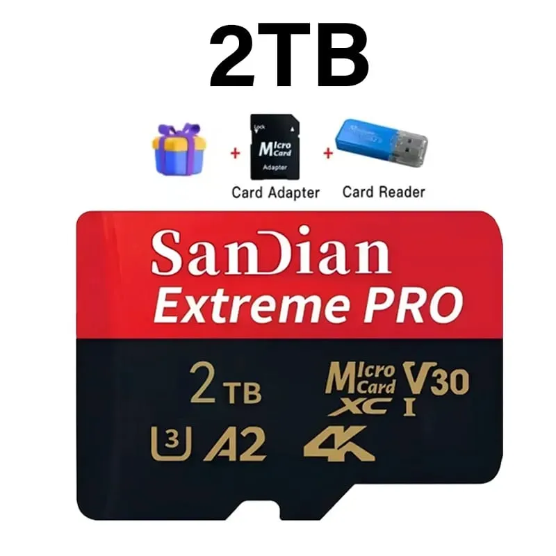 Class 10 U3 V30 Waterproof Memory SD Cards with USB Adapter 128GB 512GB High Speed Micro TF/SD Card for Phone Laptop Camera — image 11