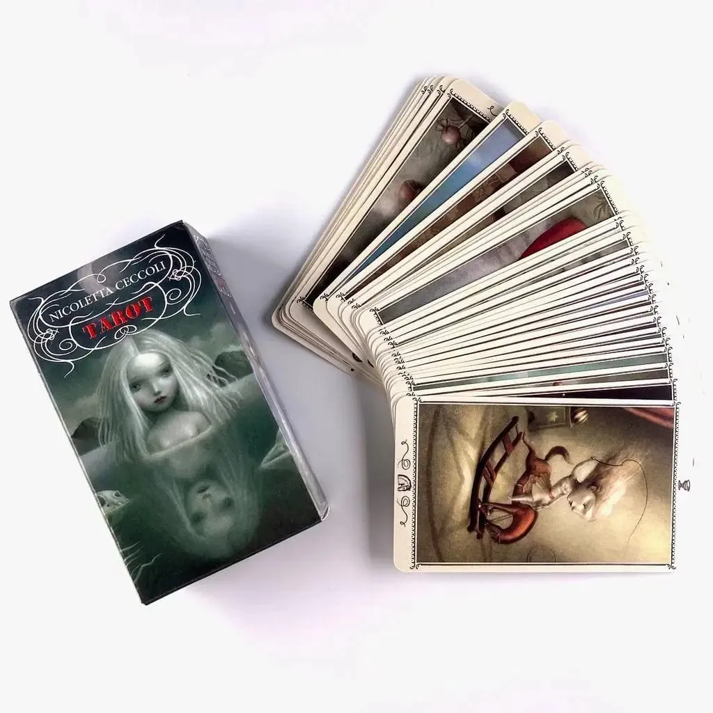 10.3*6 ซม.Nicoletta Ceccoli Tarot Deck ตาราง Gam ทำนายดวงชะตา 78 ชิ้นการ์ด — image 4