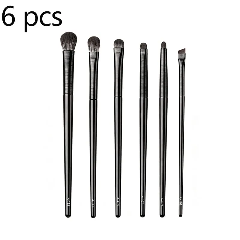 Zestaw pędzli do makijażu oczu 6 szt. Profesjonalne pędzle do makijażu cieni do powiek do korektora Brwi Eyeliner Miękkie włosie i drewno Ha