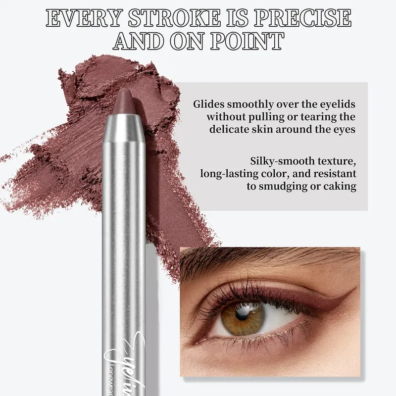 ART VALUE 6 Color Matte Eyeliner Pencil Makeup Sets Easy Coloring Sweat Proof Eyeshadow Pencil Lasting Shimmer Eyeliner Cosmetic — image 4