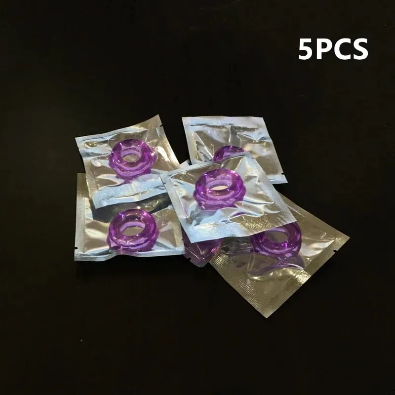 5/10 Buah Cincin Penis Tahan Lama Silikon Pria Dewasa Penunda Ejakulasi Cincin Karet Ayam Mainan Seks Pembesaran Penis untuk Cincin Seks Pria