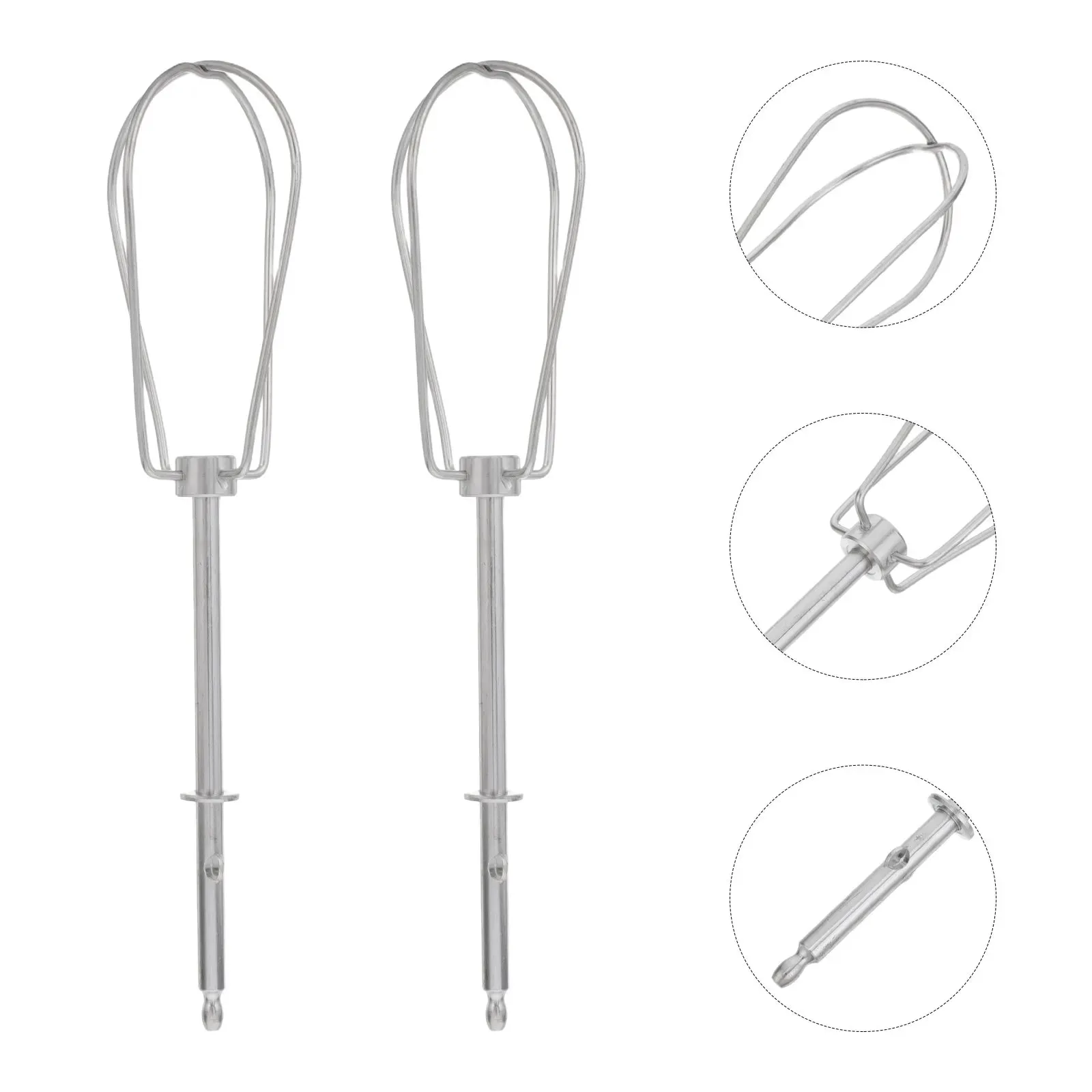 2-teiliger Edelstahl-Schneebesen-Ersatz für Handmixer – hocheffizienter Schneebesen-Aufsatz, leicht zu reinigende Schneebesen — image 5