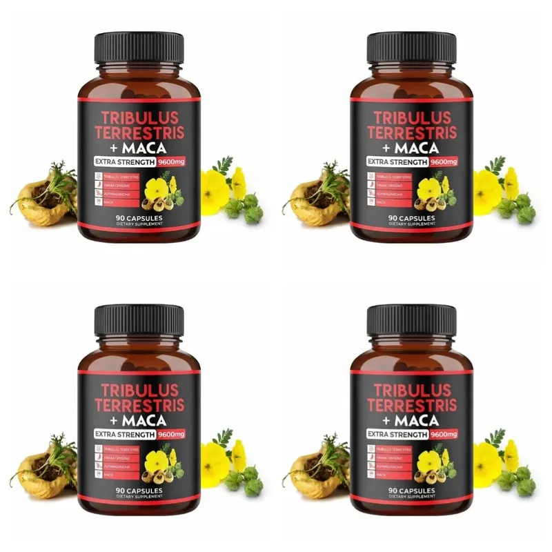 Tribulus Terrestris + Maca Root Extract Supplement understøtter energivitalitet Naturlig urtesundhed Ikke-GMO 90 veganske kapsler — image 9