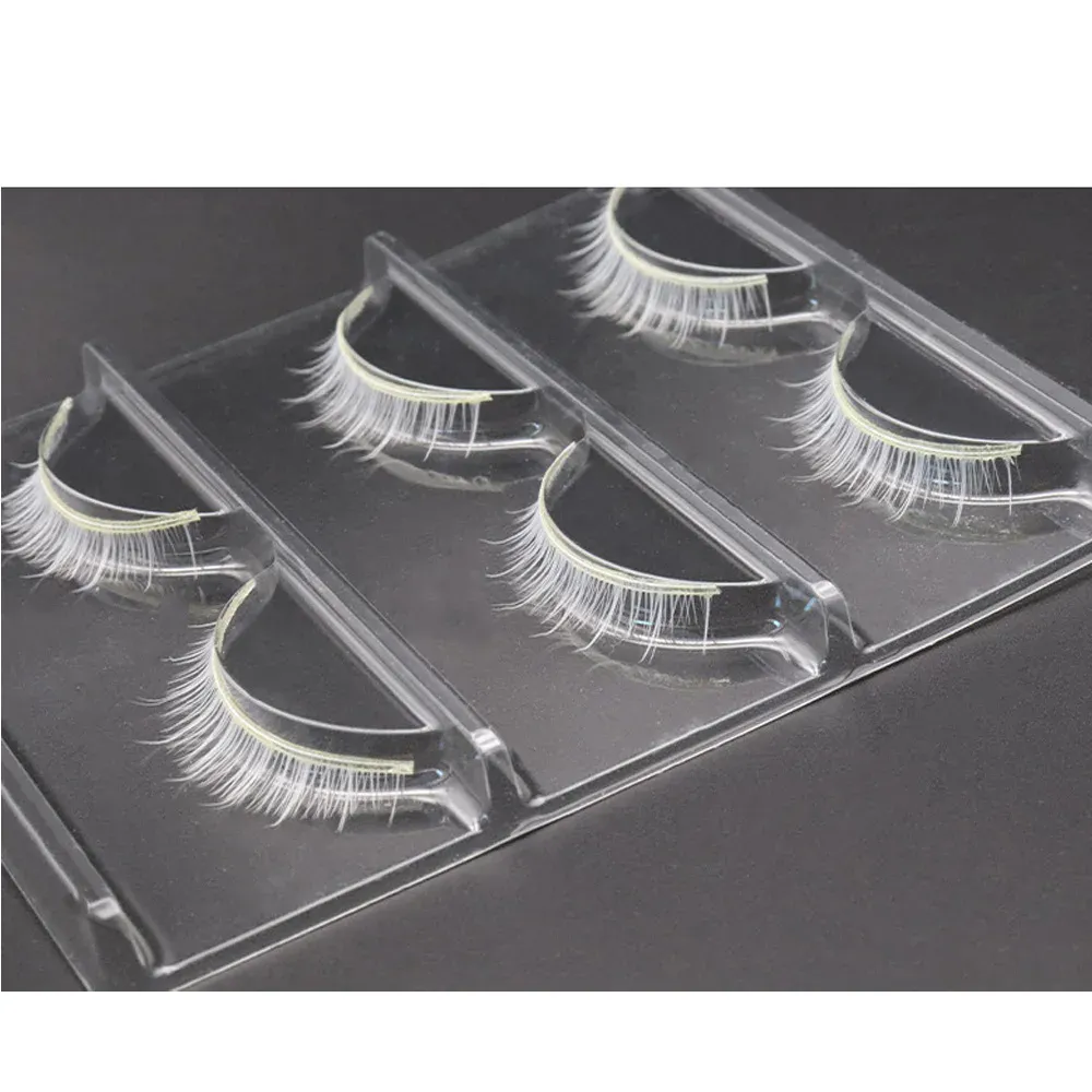 new White Eyelashes Hot 3pair Makeup Natural Long Eyelashes Extension Cross Strip False Eye Lashes Beauty Makeup Tools