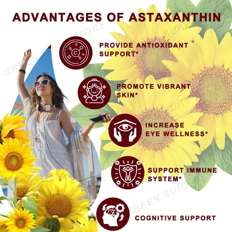 24 MG Lipozomal Astaksantin Kapsülü - Göz Yorgunluğunu Giderir Hassas Cildi İyileştirir Kas Fonksiyonunu Yeniler Bağışıklığı Artırır — image 2