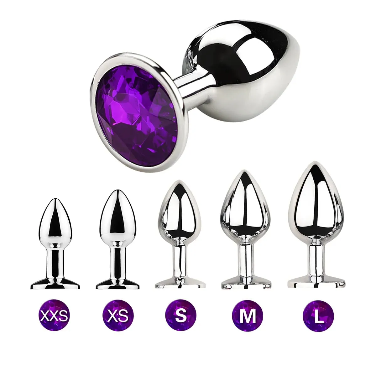 Tapón Anal de Metal con Base de gemas para principiantes a expertos, consoladores de masaje de punto G con tapón Anal de 5 tamaños, juguetes sexuales para parejas femeninas/masculinas para adultos — image 6