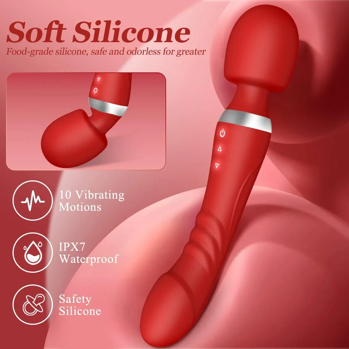 Double Vibratorสำหรับผู้หญิงDildos AV Magic Wand G Spot Clit Stimulatorช่องคลอดMassager Masturbatorsของเล่นสำหรับผู้ใหญ่สำหรับคู่ 18 +