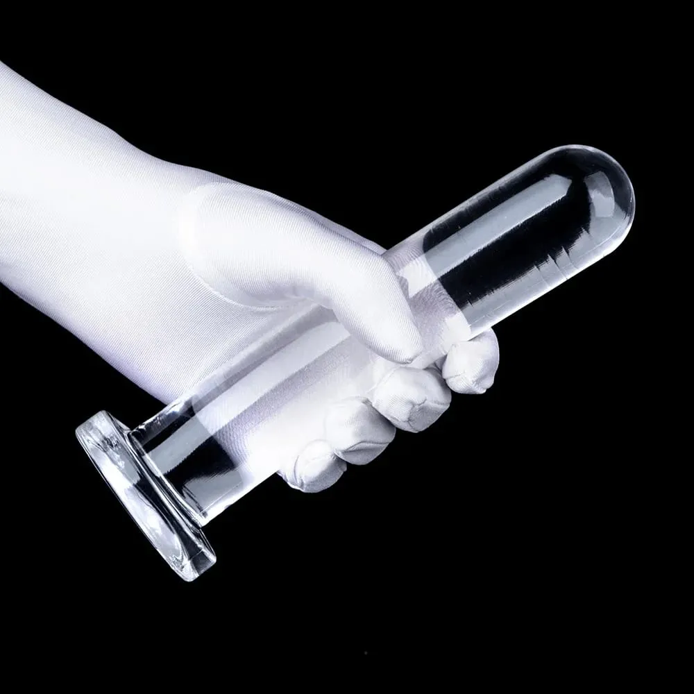 24.5 cm Uzun Şeffaf Jöle Pürüzsüz Yüzey Strapon Anal Yapay Penis Düz ButtPlug TPE Yapay Penis Anal Plug Samimi Seks çiftler için oyuncaklar — image 3