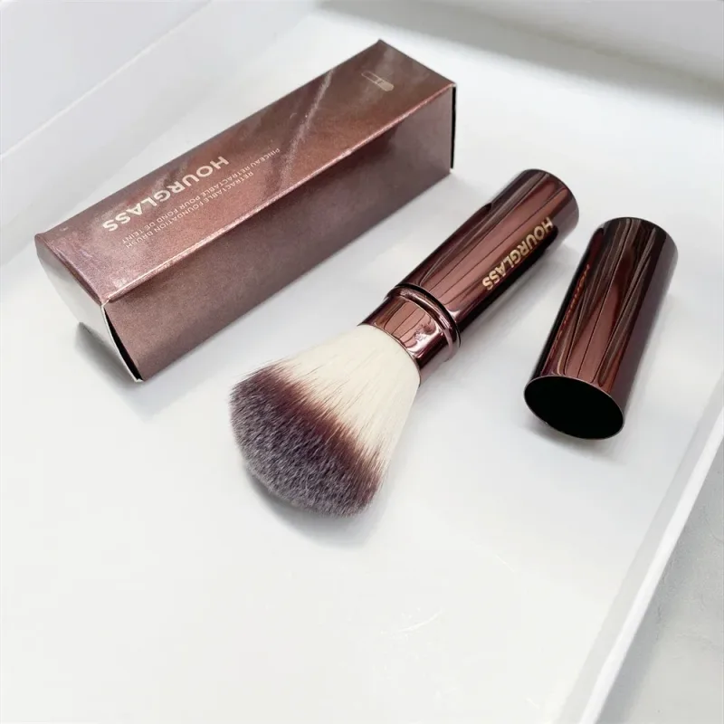แปรงแต่งหน้านาฬิกาทราย Face Large Powder Blush Foundation Contour Highlight Blending Retractable Kabuki เครื่องสำอางค์แปรงเครื่องมือ — image 4
