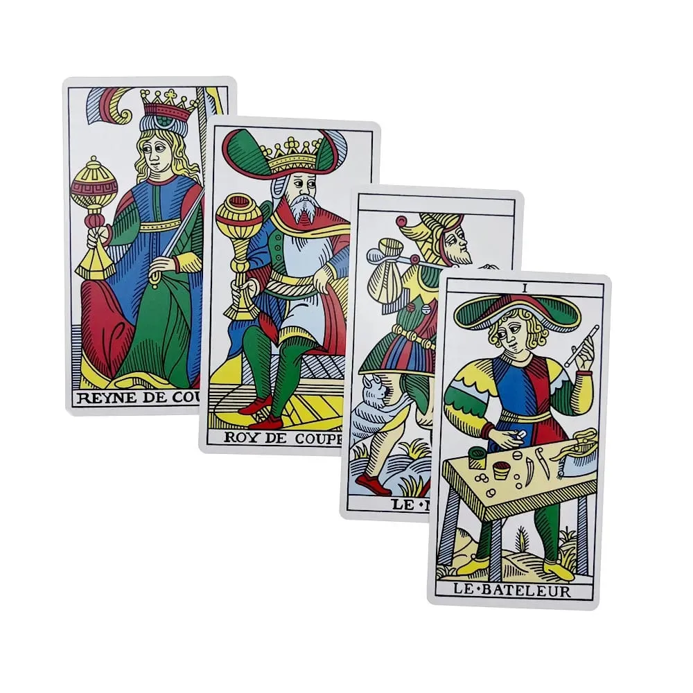 12x6,5 cm Marseille Tarot Deck 78st Full engelsk version Magic Tarot Board Game Universal Tarot Cards med pappersinstruktioner — image 4