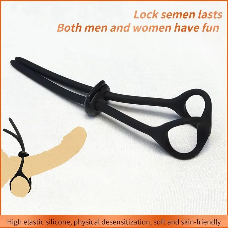 Forsinket ejakulation Penisringe Mandlige Pik Erektion Båre Extender Erotiske Cockringe Sexlegetøj til mænd BDSM-legetøj — image 8