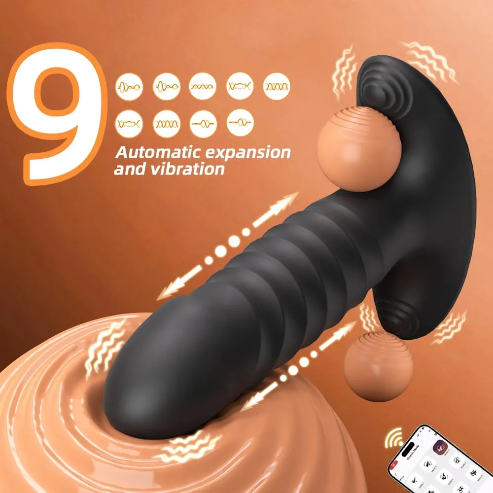 APP-Steuerung, männlich, stoßend, Prostata-Massagegerät, Vibrator für Männer, schwuler Analplug, Teleskop-Buttplug, weibliches Sexspielzeug für Erwachsene — image 4