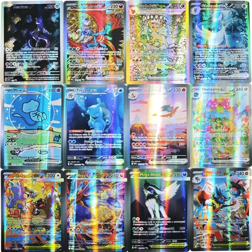 Versione francese Carte Pokemon VMAX V EX GX MEGA VSTAR Carte Collection Battle Trainer Regalo di giocattoli di Natale per bambini — image 6